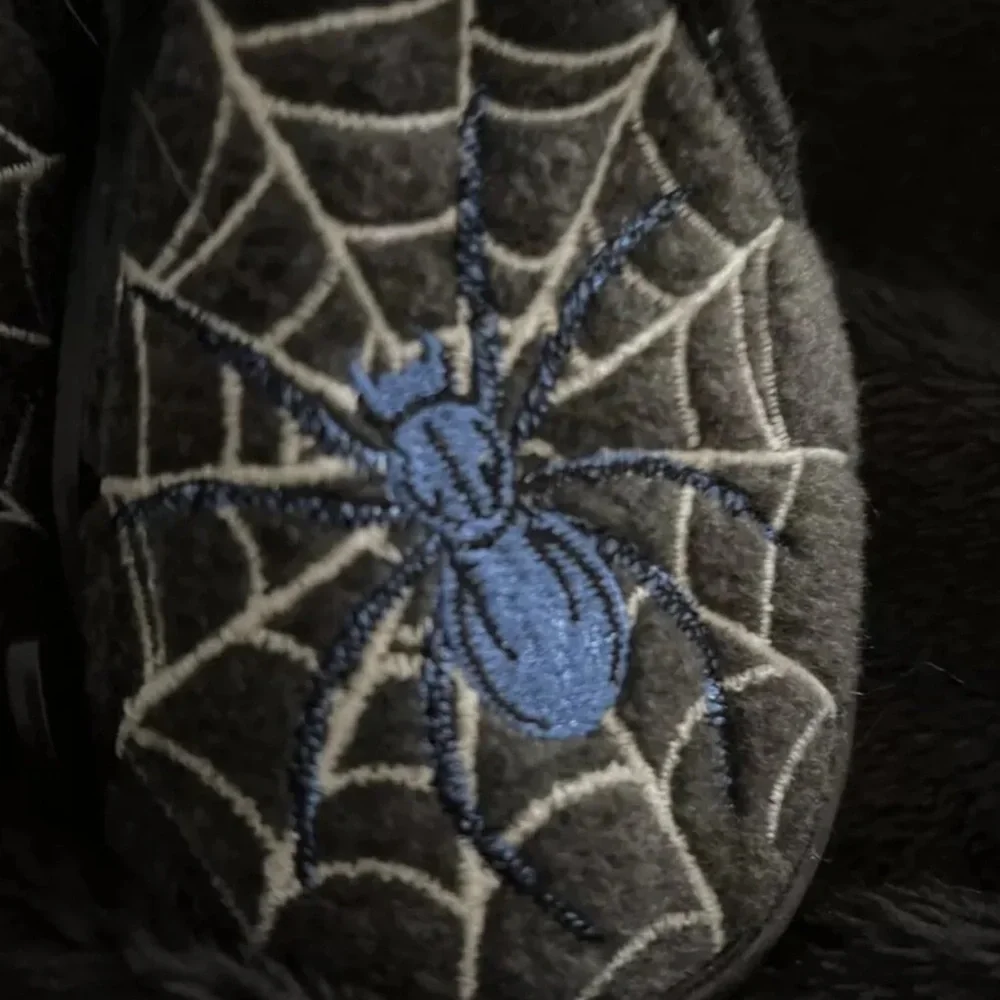 Wonder Nation Spider Web Design Glow In The Dark Boys/Toddler Slippers